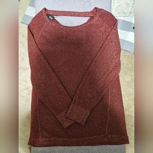 a.n.a. Sparkly Deep Red Top